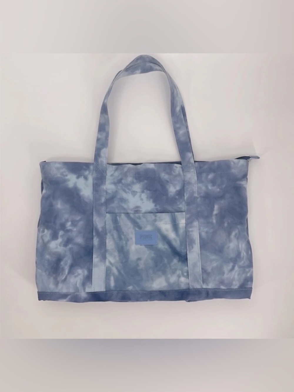 PINK Victoria's Secret Blue Tie-Dye Canvas Tote